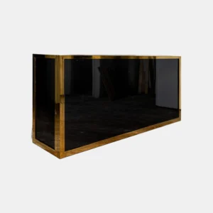 Modern Cocktail Bar Unit - Black on Gold